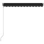 Tenda da Sole con Sensore Vento e LED 350x250 cm Antracite Tenda da Sole con Sensore Vento e LED 350x250 cm Antracite