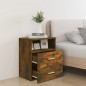 vidaXL Comodino Rovere Fumo 50x32x60 cm
