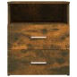 vidaXL Comodino Rovere Fumo 50x32x60 cm