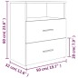 vidaXL Comodino Rovere Fumo 50x32x60 cm