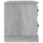 vidaXL Comodino Grigio Cemento 60x39x45 cm vidaXL Comodino Grigio Cemento 60x39x45 cm