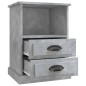 vidaXL Comodino Grigio Cemento 43x36x60 cm vidaXL Comodino Grigio Cemento 43x36x60 cm
