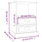 vidaXL Comodino Grigio Cemento 43x36x60 cm vidaXL Comodino Grigio Cemento 43x36x60 cm