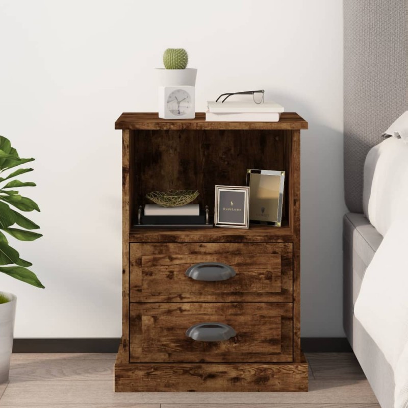 vidaXL Comodino Rovere Fumo 43x36x60 cm vidaXL Comodino Rovere Fumo 43x36x60 cm