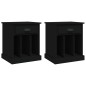 vidaXL Comodini 2 pz Neri 43x36x50 cm vidaXL Comodini 2 pz Neri 43x36x50 cm
