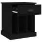 vidaXL Comodini 2 pz Neri 43x36x50 cm vidaXL Comodini 2 pz Neri 43x36x50 cm