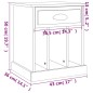 vidaXL Comodini 2 pz Neri 43x36x50 cm vidaXL Comodini 2 pz Neri 43x36x50 cm