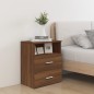vidaXL Comodini 2 pz Rovere Marrone 50x32x60 cm