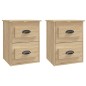 vidaXL Comodini a Parete 2 pz Rovere Sonoma 41,5x36x53 cm vidaXL Comodini a Parete 2 pz Rovere Sonoma 41,5x36x53 cm