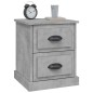 vidaXL Comodini 2 pz Grigio Cemento 39x39x47,5 cm in Legno Multistrato vidaXL Comodini 2 pz Grigio Cemento 39x39x47,5 cm in Legno Multistrato