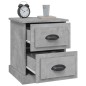 vidaXL Comodini 2 pz Grigio Cemento 39x39x47,5 cm in Legno Multistrato vidaXL Comodini 2 pz Grigio Cemento 39x39x47,5 cm in Legno Multistrato