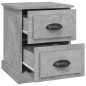 vidaXL Comodini 2 pz Grigio Cemento 39x39x47,5 cm in Legno Multistrato vidaXL Comodini 2 pz Grigio Cemento 39x39x47,5 cm in Legno Multistrato