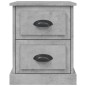 vidaXL Comodini 2 pz Grigio Cemento 39x39x47,5 cm in Legno Multistrato vidaXL Comodini 2 pz Grigio Cemento 39x39x47,5 cm in Legno Multistrato
