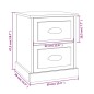 vidaXL Comodini 2 pz Grigio Cemento 39x39x47,5 cm in Legno Multistrato vidaXL Comodini 2 pz Grigio Cemento 39x39x47,5 cm in Legno Multistrato