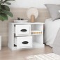 vidaXL Comodino Bianco 60x35,5x45 cm