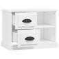 vidaXL Comodino Bianco 60x35,5x45 cm