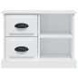 vidaXL Comodino Bianco 60x35,5x45 cm