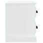 vidaXL Comodino Bianco 60x35,5x45 cm