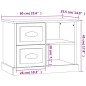 vidaXL Comodino Bianco 60x35,5x45 cm