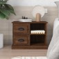 vidaXL Comodino Rovere Marrone 60x35,5x45 cm