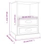 vidaXL Comodino Bianco 43x36x60 cm vidaXL Comodino Bianco 43x36x60 cm