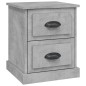 vidaXL Comodino Grigio Cemento 39x39x47,5 cm in Legno Multistrato vidaXL Comodino Grigio Cemento 39x39x47,5 cm in Legno Multistrato