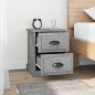 vidaXL Comodino Grigio Cemento 39x39x47,5 cm in Legno Multistrato vidaXL Comodino Grigio Cemento 39x39x47,5 cm in Legno Multistrato