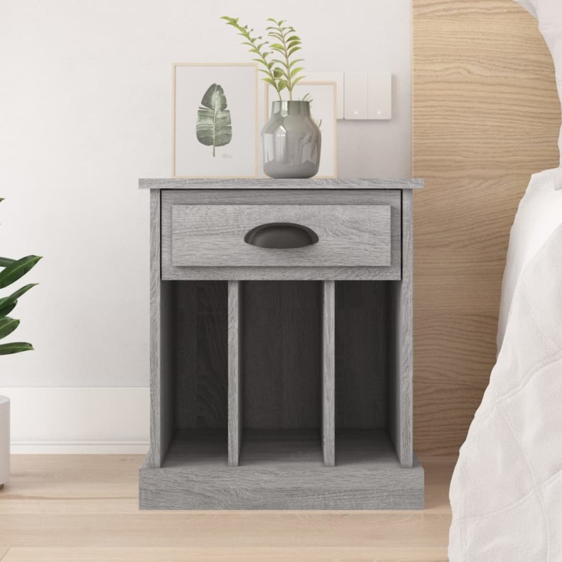 vidaXL Comodino Grigio Sonoma 43x36x50 cm vidaXL Comodino Grigio Sonoma 43x36x50 cm