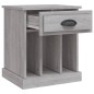 vidaXL Comodino Grigio Sonoma 43x36x50 cm vidaXL Comodino Grigio Sonoma 43x36x50 cm