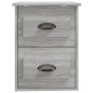 vidaXL Comodino a Parete Grigio Sonoma 41,5x36x53 cm vidaXL Comodino a Parete Grigio Sonoma 41,5x36x53 cm