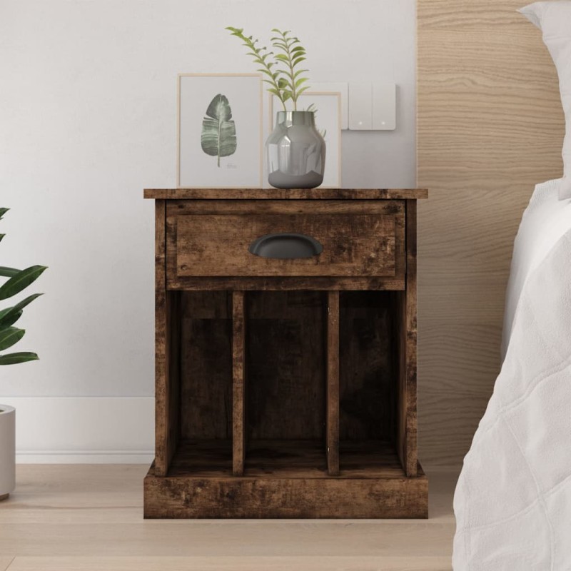 vidaXL Comodino Rovere Fumo 43x36x50 cm vidaXL Comodino Rovere Fumo 43x36x50 cm