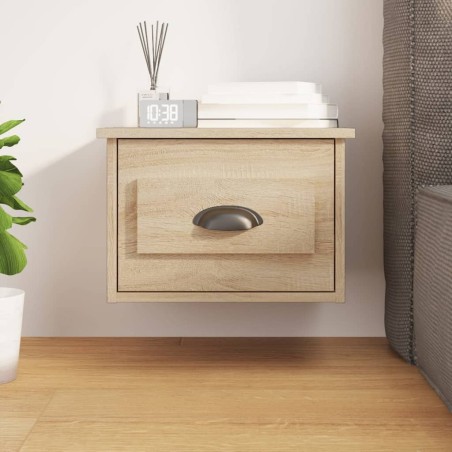 vidaXL Comodino a Parete Rovere Sonoma 41,5x36x28 cm