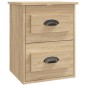 vidaXL Comodino a Parete Rovere Sonoma 41,5x36x53 cm