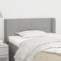 Testiera ad Orecchio Grigio Chiaro 103x16x78/88 cm in Tessuto Testiera ad Orecchio Grigio Chiaro 103x16x78/88 cm in Tessuto