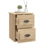 vidaXL Comodino a Parete Rovere Sonoma 41,5x36x53 cm