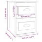 vidaXL Comodino a Parete Rovere Sonoma 41,5x36x53 cm
