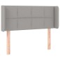 Testiera ad Orecchio Grigio Chiaro 103x16x78/88 cm in Tessuto Testiera ad Orecchio Grigio Chiaro 103x16x78/88 cm in Tessuto