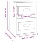 vidaXL Comodino a Parete Rovere Marrone 41,5x36x53 cm vidaXL Comodino a Parete Rovere Marrone 41,5x36x53 cm