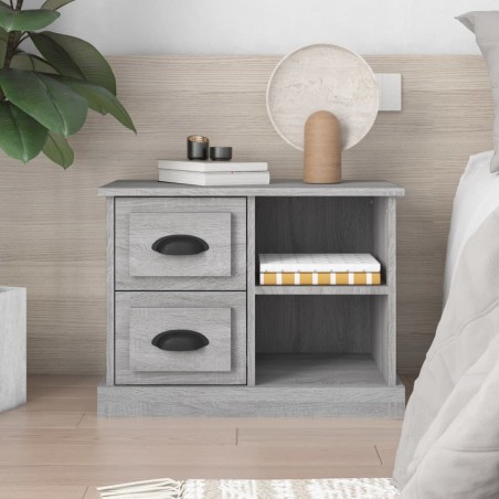vidaXL Comodino Grigio Sonoma 60x35,5x45 cm