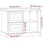 vidaXL Comodino Grigio Sonoma 60x35,5x45 cm