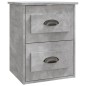 vidaXL Comodino a Parete Grigio Cemento 41,5x36x53 cm vidaXL Comodino a Parete Grigio Cemento 41,5x36x53 cm