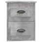 vidaXL Comodino a Parete Grigio Cemento 41,5x36x53 cm vidaXL Comodino a Parete Grigio Cemento 41,5x36x53 cm