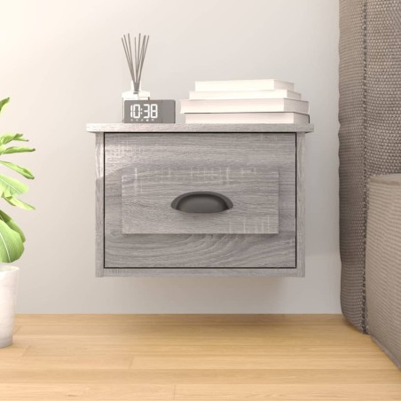vidaXL Comodino a Parete Grigio Sonoma 41,5x36x28 cm