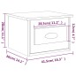 vidaXL Comodino a Parete Rovere Fumo 41,5x36x28 cm vidaXL Comodino a Parete Rovere Fumo 41,5x36x28 cm