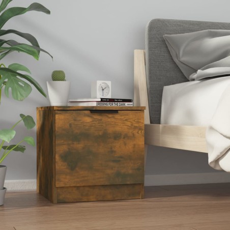 vidaXL Comodino Rovere Fumo 40x39x40 cm
