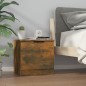 vidaXL Comodino Rovere Fumo 40x39x40 cm vidaXL Comodino Rovere Fumo 40x39x40 cm