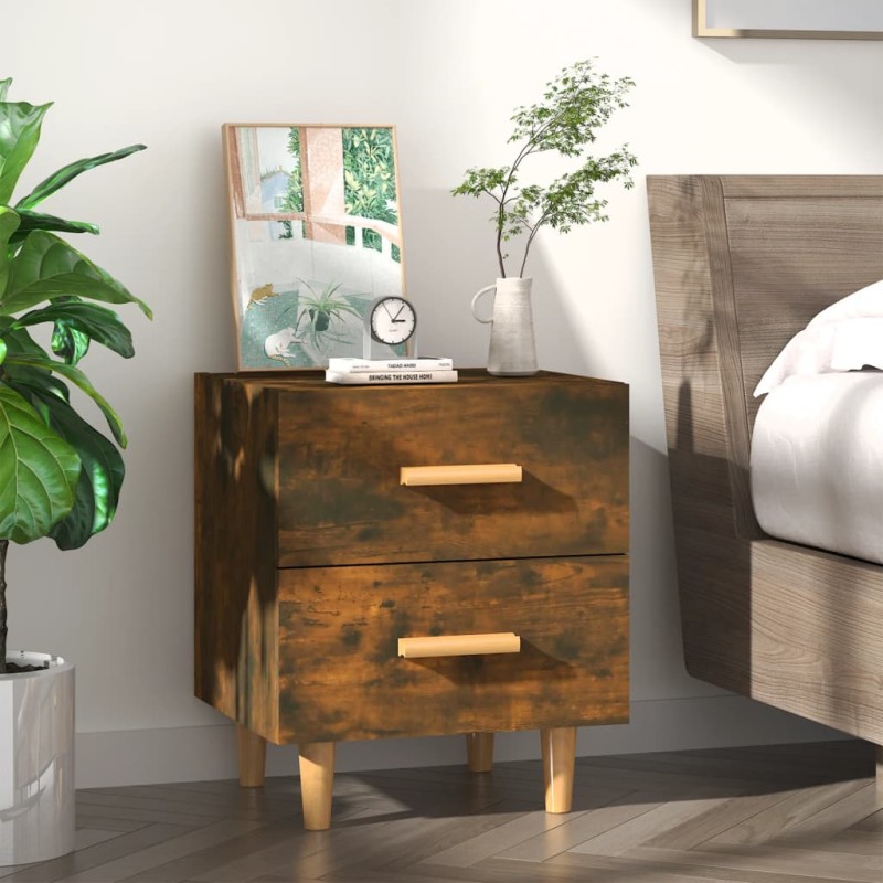 vidaXL Comodino in Rovere Fumo 40x35x47,5 cm vidaXL Comodino in Rovere Fumo 40x35x47,5 cm