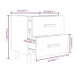 vidaXL Comodino in Rovere Fumo 40x35x47,5 cm vidaXL Comodino in Rovere Fumo 40x35x47,5 cm