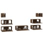 Set Mobili Porta TV 7 pz Rovere Marrone in Legno Multistrato Set Mobili Porta TV 7 pz Rovere Marrone in Legno Multistrato