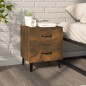 vidaXL Comodino Rovere Fumo 40x35x47,5 cm